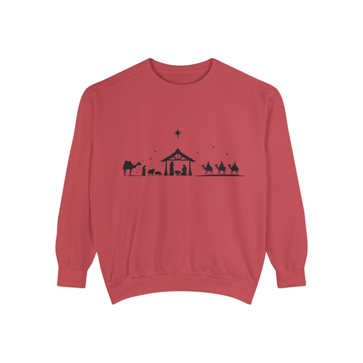 Nativity Scene Unisex Garment-Dyed Sweatshirt