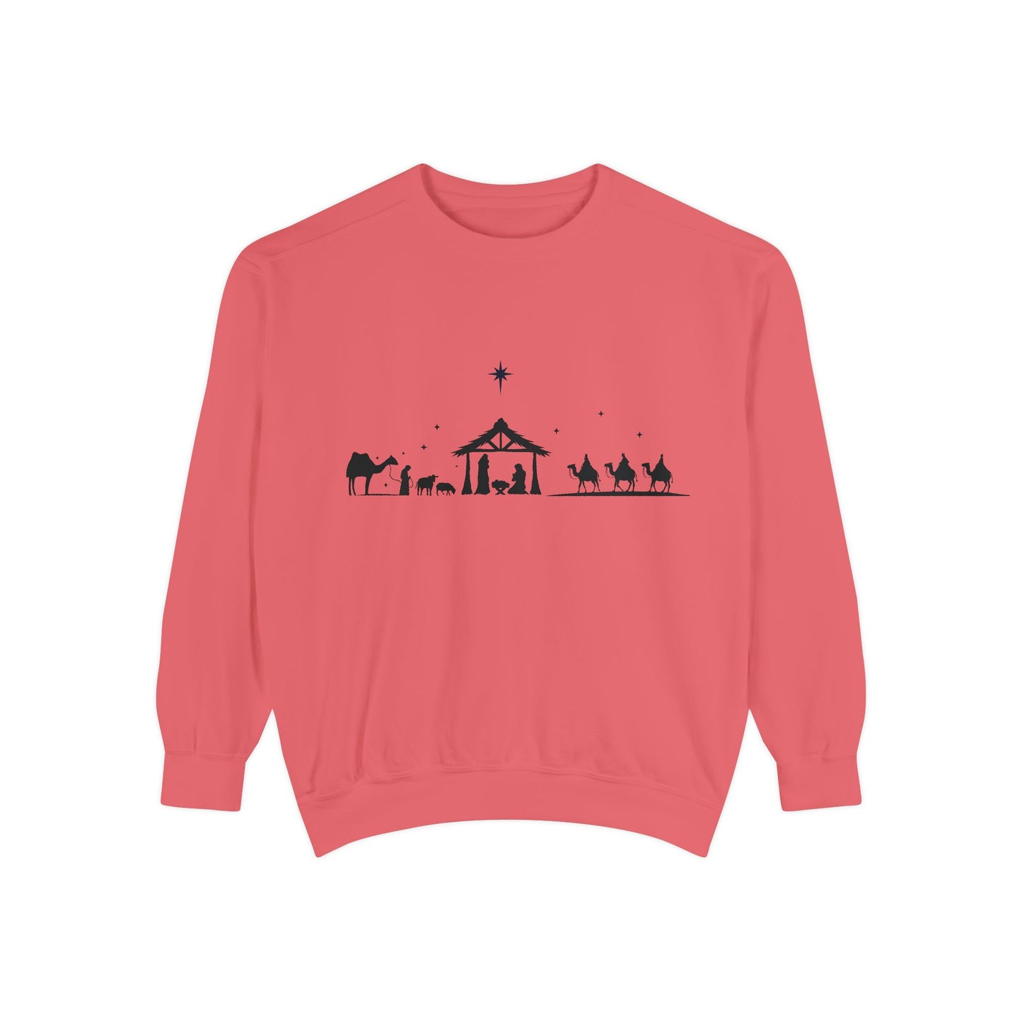 Nativity Scene Unisex Garment-Dyed Sweatshirt