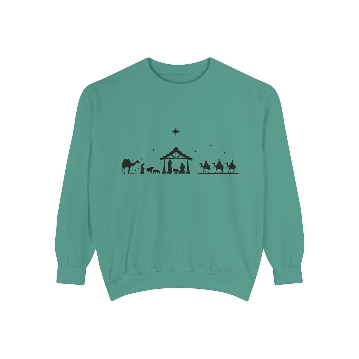 Nativity Scene Unisex Garment-Dyed Sweatshirt