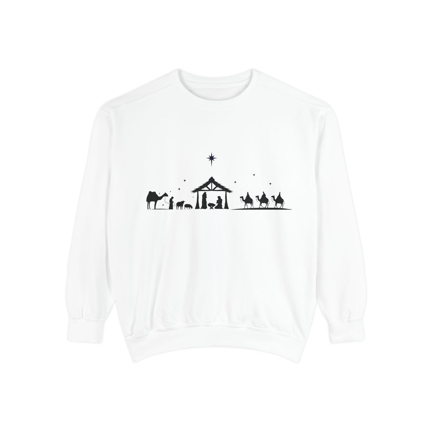 Nativity Scene Unisex Garment-Dyed Sweatshirt