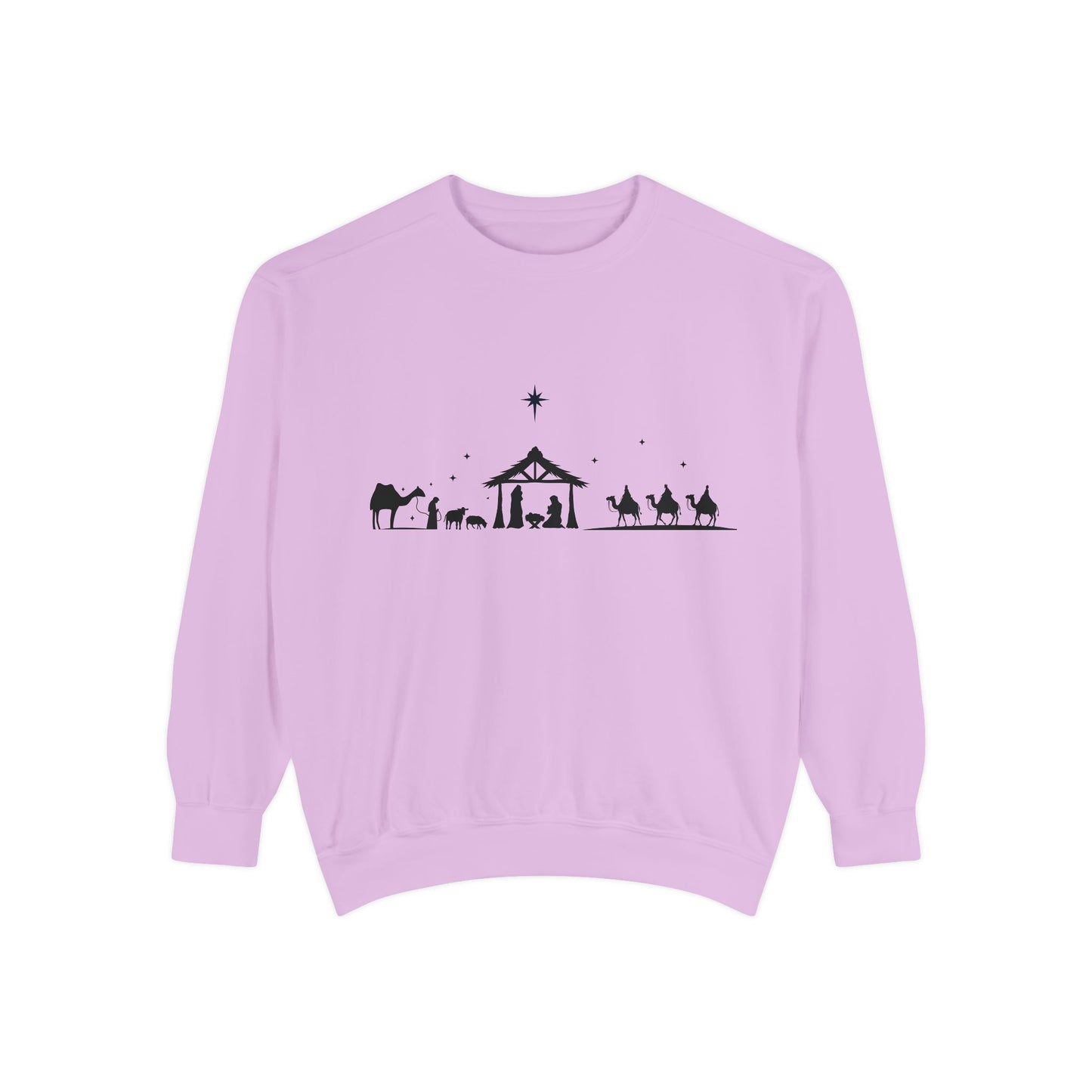 Nativity Scene Unisex Garment-Dyed Sweatshirt